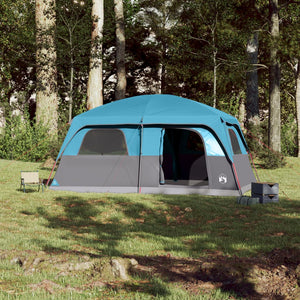 vidaXL Family Tent Cabin 10-Person Blue Waterproof