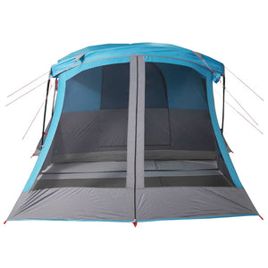 vidaXL Camping Tent with Porch 4-Person Blue Waterproof