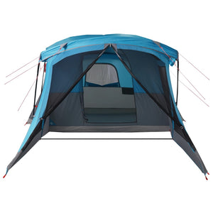 vidaXL Camping Tent with Porch 4-Person Blue Waterproof