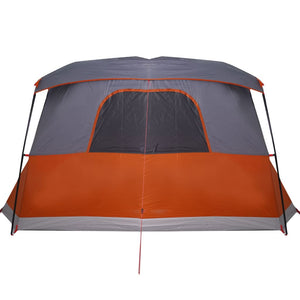 vidaXL Camping Tent with Porch 4-Person Orange Waterproof