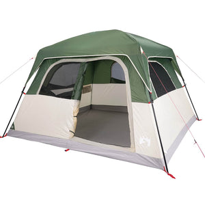 vidaXL Family Tent Cabin 6-Person Green Waterproof