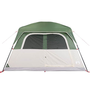 vidaXL Family Tent Cabin 6-Person Green Waterproof