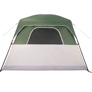 vidaXL Family Tent Cabin 6-Person Green Waterproof