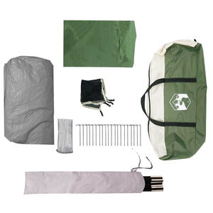 vidaXL Family Tent Cabin 6-Person Green Waterproof