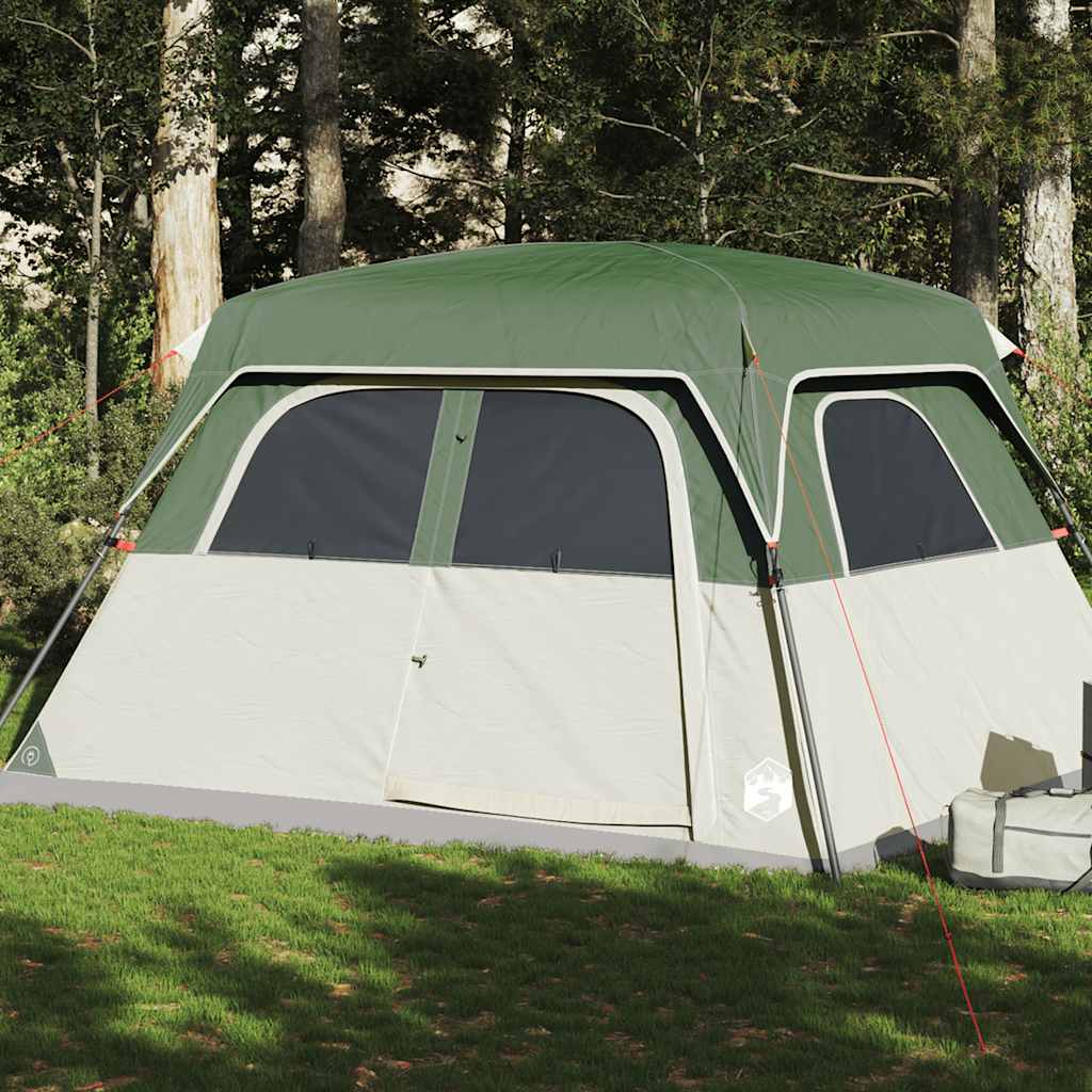 vidaXL Family Tent Cabin 6-Person Green Waterproof