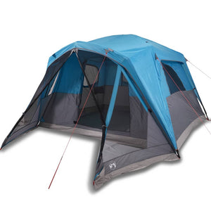 vidaXL Family Tent with Porch 6-Person Blue Waterproof