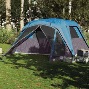 vidaXL Family Tent with Porch 6-Person Blue Waterproof