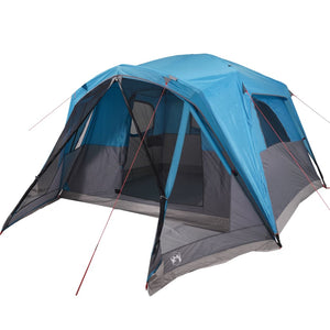 vidaXL Family Tent with Porch 6-Person Blue Waterproof