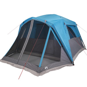 vidaXL Family Tent with Porch 6-Person Blue Waterproof