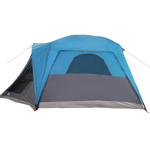 vidaXL Family Tent with Porch 6-Person Blue Waterproof