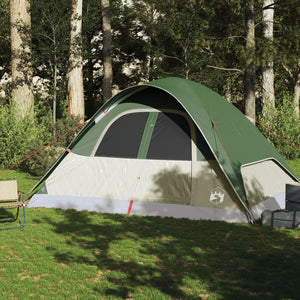 vidaXL Family Tent Dome 6-Person Green Waterproof