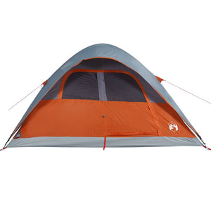 vidaXL Family Tent Dome 6-Person Orange Waterproof