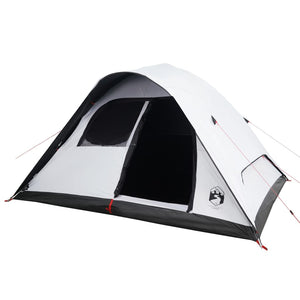 vidaXL Family Tent Dome 6-Person White Blackout Fabric Waterproof