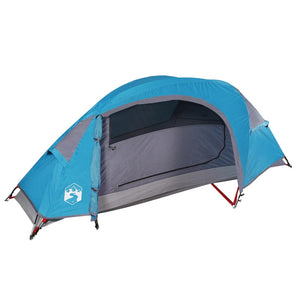 vidaXL Camping Tent Dome 1-Person Blue Waterproof