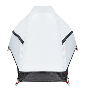 vidaXL Camping Tent Dome 1-Person White Blackout Fabric Waterproof