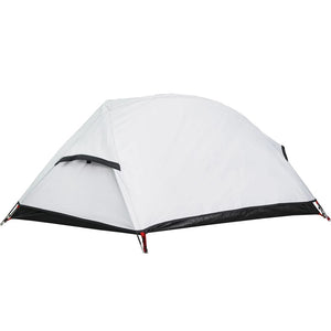 vidaXL Camping Tent Dome 1-Person White Blackout Fabric Waterproof