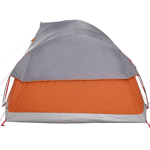 vidaXL Family Tent Dome 11-Person Grey and Orange Waterproof