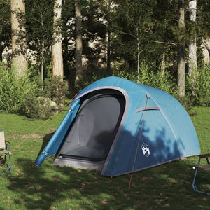 vidaXL Camping Tent Tunnel 3-Person Blue Waterproof