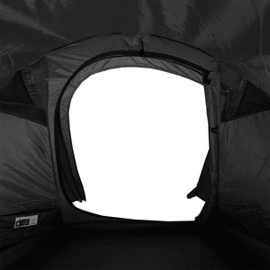 vidaXL Camping Tent Tunnel 2-Person White Blackout Fabric Waterproof