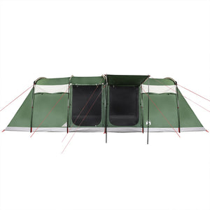 vidaXL Family Tent Tunnel 8-Person Green Waterproof