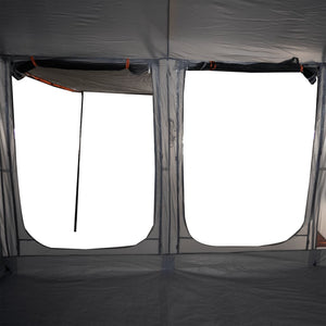 vidaXL Family Tent Tunnel 10-Person Grey and Orange Waterproof