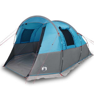 vidaXL Camping Tent Tunnel 4-Person Blue Waterproof