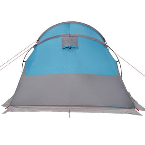 vidaXL Camping Tent Tunnel 4-Person Blue Waterproof