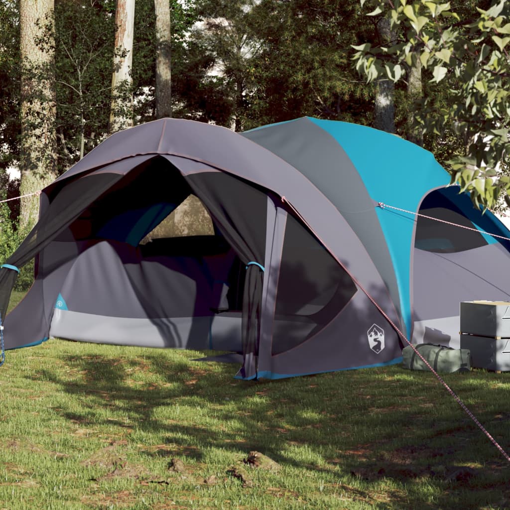 vidaXL Family Tent Cabin 6-Person Blue Waterproof