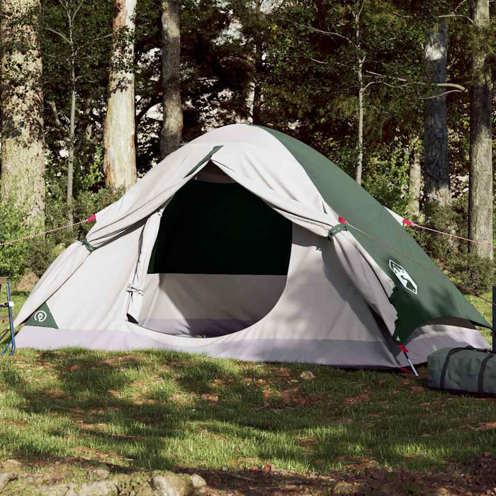 vidaXL Camping Tent Dome 2-Person Green Waterproof