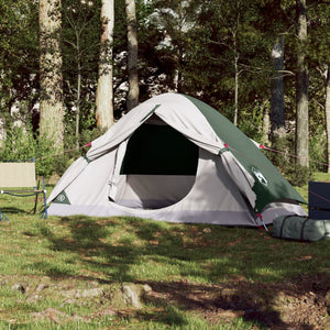 vidaXL Camping Tent Dome 4-Person Green Waterproof