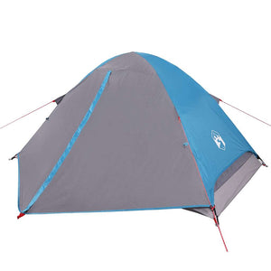 vidaXL Camping Tent Dome 4-Person Blue Waterproof