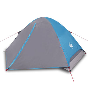 vidaXL Camping Tent Dome 4-Person Blue Waterproof