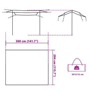 vidaXL Camping Tarp Blue 360x294 cm Waterproof