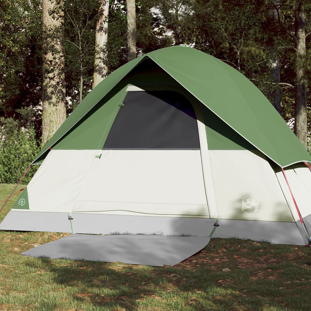 vidaXL Camping Tent Dome 3-Person Green Waterproof