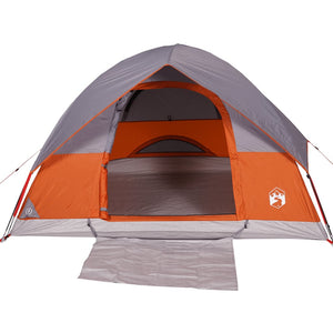 vidaXL Camping Tent Dome 3-Person Orange Waterproof