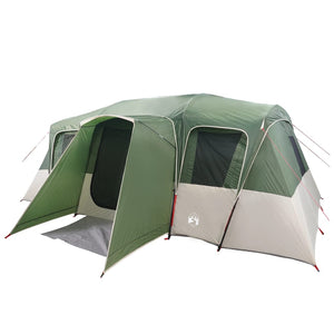 vidaXL Family Tent Tunnel 16-Person Green Waterproof