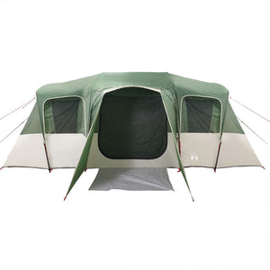 vidaXL Family Tent Tunnel 16-Person Green Waterproof