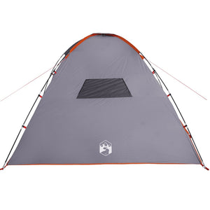 vidaXL Camping Tent 8-Person Orange Waterproof