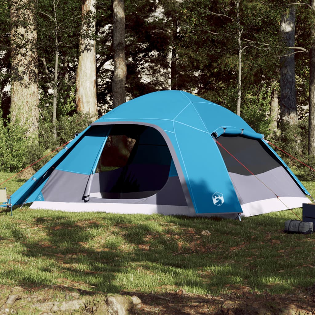 vidaXL Family Tent Dome 6-Person Blue Waterproof