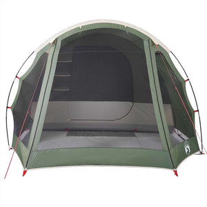 vidaXL Family Tent Tunnel 8-Person Green Waterproof