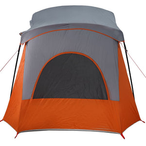 vidaXL Camping Tent Cabin 5-Person Grey and Orange Waterproof