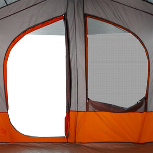 vidaXL Camping Tent Cabin 5-Person Grey and Orange Waterproof