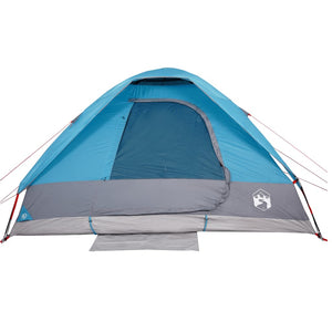 vidaXL Camping Tent Dome 4-Person Blue Waterproof