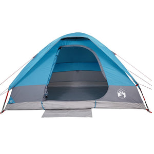 vidaXL Camping Tent Dome 4-Person Blue Waterproof