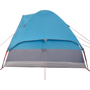 vidaXL Camping Tent Dome 4-Person Blue Waterproof