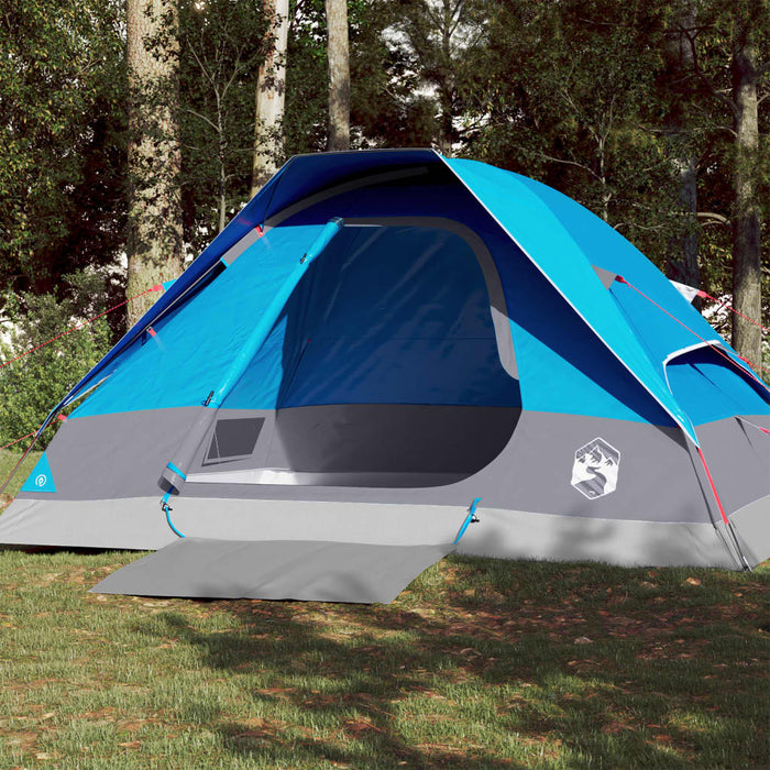 vidaXL Camping Tent Dome 4-Person Blue Waterproof