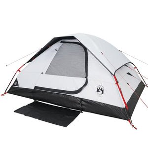 vidaXL Family Tent Dome 6-Person White Blackout Fabric Waterproof