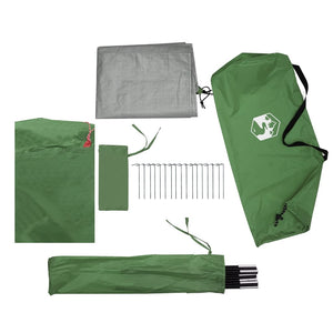 vidaXL Family Tent Tunnel 8-Person Green Waterproof