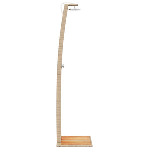 vidaXL Outdoor Shower Beige 55x60x224 cm Poly Rattan and Acacia Wood