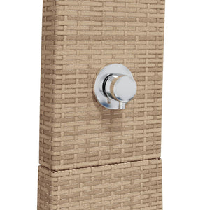 vidaXL Outdoor Shower Beige 55x60x224 cm Poly Rattan and Acacia Wood